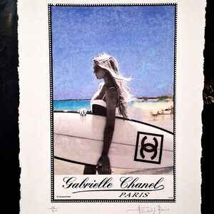 Gabrielle Chanel, Paris, Surfer Girl, Ltd. Ed. Print, By Fairchild Paris